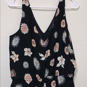 Ann Taylor Loft Floral Jumpsuit - Large